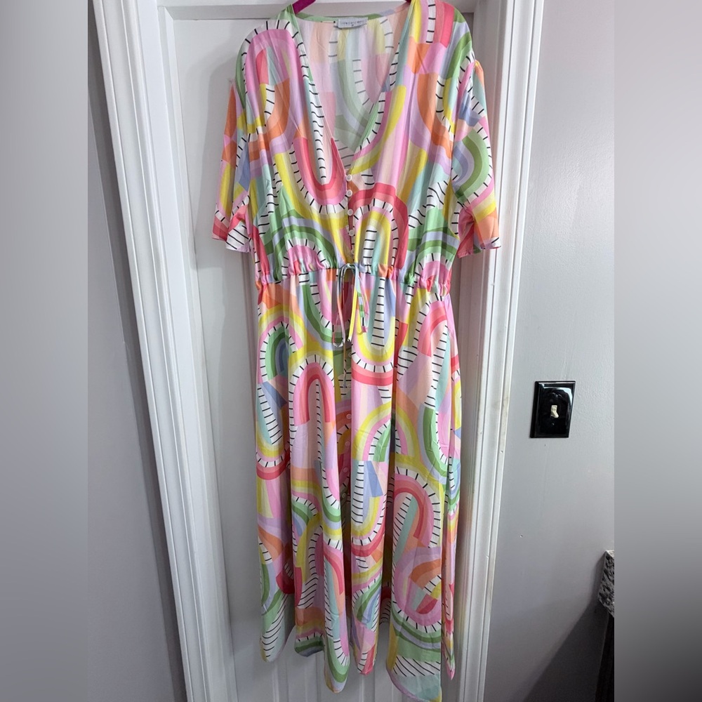 Colorful Patterned Women's Dress
